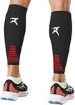 Rymora Calf Compression Sleeves (Ideal for Sports, Running, Shin Splints) (One Pair) (Black) (Extra Small) [XS]