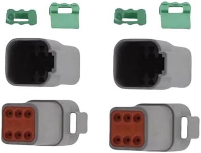 2PCS 4460899 6 Pin Female Terminal Connector Plug Fits for JLG Aerial Lifts for Boom Lifts