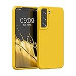 kwmobile Case Compatible with Samsung Galaxy S22 Phone Case - Soft TPU Silicone - Wireless Charging Cover for Samsung S22 - Honey Yellow