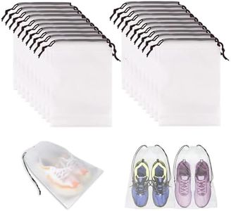 20 Pezzi Borsa Per Scarpe Impermeabile Sacchetti Per Scarpe Antipolvere Borsa Portascarpe Trasparente Con Coulisse Sacchetti Portascarpe Plastica Per Uomini E Donne, Uso Quotidiano E Viaggi