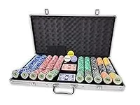 DA VINCI Set of of 750 Casino Del Sol 11.5 Gram Poker Chips with Case, Cards, Dealer Buttons and 2 Cut Cards
