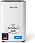 Devola 12L Dehumidifier & HEPA H13 Air Purifier- Quiet & Energy Efficient (costs less than 5p per hour) Dehumidifiers for Home, Laundry Drying Mode, Continuous drainage (DVH12L)