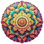 Mys Aurora Wooden Jigsaw Puzzles for Adults 200 500 Pieces Unique Mandala Shaped Wood Puzzle Cool Charming Puzzle Best Gift for Adults …