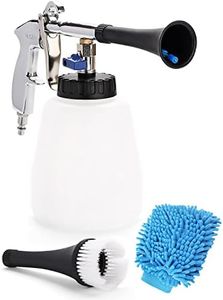 High Pressure Car Cleaning kit, Auto Tornado Deep Cleaning Gun Wash Brush, Spray Tool Kit, Car Washing Cloth, Vehicle Exterior Glass Cleaner, for Air Compressor, with 1L Foam Bottle, 2 Nozzle Sprayer