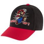 Nintendo Boys Super Mario Kids Baseball Hat, Little Cap, Age 4-7, Black/Red, Years