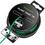 VIVOSUN 164 Feet PE-Coated Twist Tie, Roll Spool Dispenser with Cutter Secure Garden Plant Multi-Function Cable Snack Tie, Green