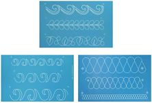 Full Line Stencil Hancy Creations Easy Border Bundle, Pack of 3 s, #30669 Border Assortment, #30640 Swirl Sashing Border, #30733 Ribbon Candy Border (30669, 30640, 30733)