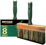 KINGORIGIN Deck Stain Brush, 8 Inch Paint Brush, Deck Brush with Threaded Handle for Extension Use, Stain Brushes for Wood, Fence, Walls and Furniture