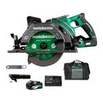 Metabo HPT 36V MultiVolt Cordless Rear Handle Circular Saw Kit | Optional AC Adapter | 7-1/4-Inch Blade | 500 Cross Cuts Per Charge | Lightweight - 8.2 Lbs. | C3607DWA