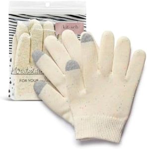 Kitsch Moisturizing Gloves Overnight, Cotton Gloves for Dry Hands Treatment, Lotion Gloves for Women & Men, Soft Hydrating & Infused Gel Spa Gloves for Kids, One Size Fit Most Washable & Reusable Pair