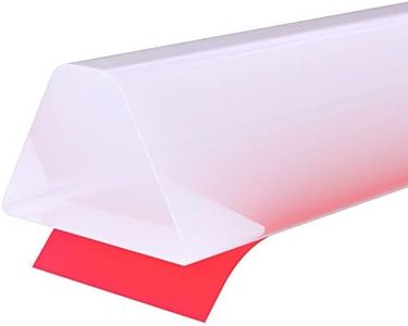 Risunpet 39 Inch Collapsible Shower Water Dam, Shower Threshold Water Dam Shower Barrier, Dry and Wet Separation Door Dam Water Stopper Kitchen Shower Threshold Silicon Water Blocker(Mini Trapezoid)