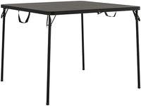 COSCO XL 38.5" Fold-in-Half Card Table w/Handle, Black