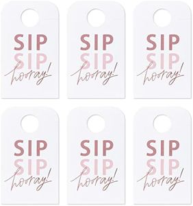 American Greetings Bottle Tags, Sip Sip Hooray! (6-Count)