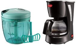 Pigeon by Stovekraft Brewster Coffee Maker, Small Size Coffee Maker of Home Machine (Black) by Stovekraft Handy and Compact Chopper XL with 3 blades for effortlessly