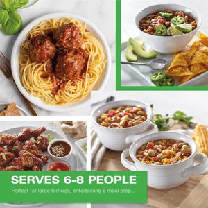 Hamilton Beach 6.5L Slow Cooker – Removable Ceramic Pot, Stainless Steel