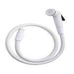 MTR Health Faucet with Tube with Hook Jet Spray Plastic Health Faucet with 1meter Hose Tube and Hook White