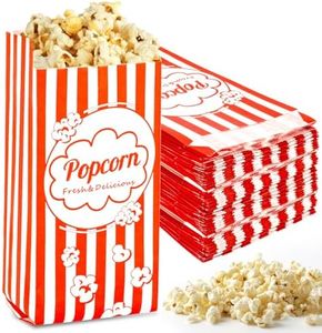 MAQIHAN 140 Popcorn Bags 1oz - Small Disposable Paper Bags for Popcorn, Popped Kernels Mini Containers, Movie Night Supplies for Halloween, Christmas, Carnival Games Party, Popcorn Machine Accessories