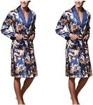 Zerodeko 2 Pcs Silk Bathrobe Fashio