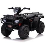 Voltz Toys Ride-on ATV for Kids, 12V Quad 4 Wheeler Electric Car for Kids 37 to 95 Months, Battery Powered Vehicle with LED Lights and Music for Boys Girls (Black)