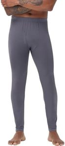 WiWi Men's Long Johns Thermal Underwear Bottoms Base Layer Leggings Viscose from Bamboo Baselayer Pants S-XXL,Dark Grey,X-Large