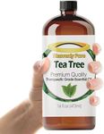 HEAVENLY PURE Tea Tree Essential Oil - Huge 16 OZ Bulk Size - Large Tea Tree Oil - Pure Therapeutic Grade Essential Oils for Laundry, Home & Health - Aromatherapy Essential Oil