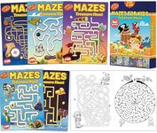 Wiooffen 168 Pages Treasure Hunt Maze Books for Kids Ages 3-8, 6-Pack- 6 Beginner Level Kids Activity Books Busy Books - Treasure Hunt Theme Children Amazing Mazes Fun Games Birthday Gifts Supplies