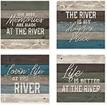 Carson River Square House Coaster Set