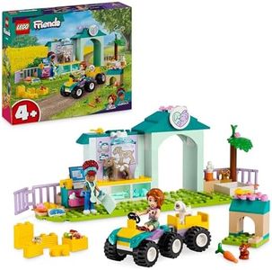 Lego Friends La Clinique Vétérinaire des Animaux de la Ferme, Jouet de Vétérinaire pour Enfants Dès 4 Ans, avec 2 Figurines et 3 Animaux, Chèvre et Lapin, Cadeau pour Enfants 42632