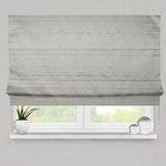 Grace Silver Faux Silk BLACKOUT Lined Roman Blind (3ft(91.5cm))