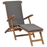 Teak Wood Deck Chair with Cushion -