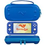 ButterFox Slim Compact Carrying Case for Nintendo Switch Lite with 19 Game and 2 Micro SD Card Holders, Storage for Switch Lite Accessories (Blue Turquoise)