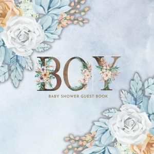 Boy Baby Shower Guest Book: Sign in alternative theme keepsake book to give message to parents and well wishes for baby. With baby predictions and gift log