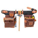 Occidental Leather 9855 Adjust-to-Fit Fat Lip Tool Bag Set, Cafe