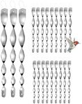 AEIMIAIDE 20 Pcs Reflective Bird Deterrent Rods, Wind Twisting Scare Rods, Bird Woodpeckers Pigeons Repellent Devices to Keep Birds Away from Your Garden