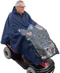 Universal Waterproof Rain Poncho for Mobility Scooter, Large Windproof Rain Protector Scooter Cape, Hooded Raincoat Wheelchair Rain Cover