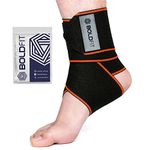 Boldfit Premium Ankle Support Compression Brace for Injuries, Ankle Protection Guard Helpful In Pain Relief and Recovery. Ankle Band For Men & Women (Ankle Compression Strap)