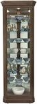 Howard Miller Delia Curio Cabinet - Lockable Slide Door Durable Glass Shelves for Collectibles, Living Room, Office and Entryway with Adjustable Storage Cabinets Auburn Finish