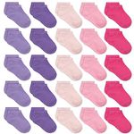 SPTRAMLE Girls Socks, 25 Pairs Toddler Socks Girls Ankle Socks Crew Socks Kids Socks for Girls Boys Toddler 4-7 Years Old