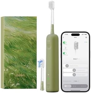 Laifen Wave Special Electric Toothbrush, New 2025 Version Oscillation & Vibration Sonic Electric Toothbrush for Adults with App, 2 Brush Heads, IP68 Waterproof Travel Powered Toothbrush (Meadow Green)