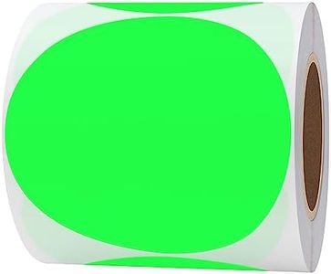 Hybsk Round Color Coding Circle Dots Labels Warehouse Inventory Organizer Stickers (4 inch, Fluorescent Green)
