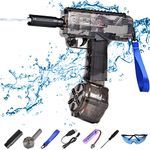 Electric Water Gun for Children Adults – Uzi Water Gun – 2023 Summer Water Toys – Range up to 32 Feet – Super One Button Automatic Squirt Guns (Black)