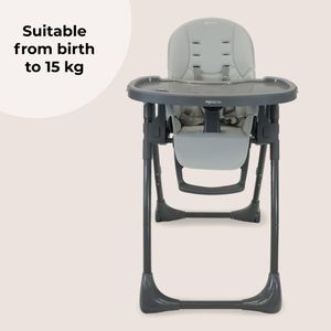 My Babiie Highchair – Grey Adjustable Baby Feeding Chair