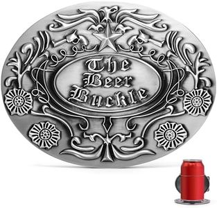 Beer Holder Belt Buckle, Large Belt Buckles for Men Women, Western-style Cowboy Belts Buckles for Outdoor Parties, Holding Cans and Bottles, Western Cowboy Cowgirl Accessories, Hebilla Porta Cerveza