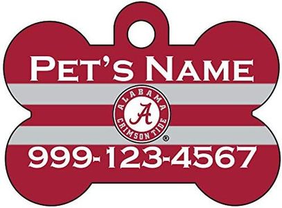 NCAA Dog Tag Pet Id Tag Personalized w/Name & Number (Alabama Crimson Tide)