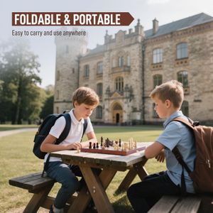 Peradix Wooden Magnetic Chess Set – Portable Board Game