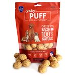 yakyPUFF Himalayan Cheese Treats | Bacon Flavor | Lactose Free | Gluten Free | Grain Free | Made in USA | for All Breeds