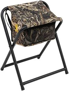Browning SteadyReady Hunting Chair - Compact and Foldable Steel Frame Stool with Exra-Wide Angled Anti-Slip Seat and Realtree Max-7 Camo Pattern, Realtree Max-7