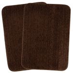 SARAL HOME EASY LIVING Solid Anti Slip Rectangular Bathmat (Brown, Microfiber, 50X80 Cm)