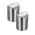 ETRAVEL 2PCS Mini Desktop Bin with Lid, Trash Can Small Desk Bin Indoor Dustbins for Desk Office Bathroom Kitchen Waste Containers 13 * 13 * 18CM 1.7L