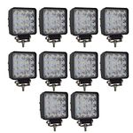 AUXTINGS 10 Pcs 4 inch LED Spot lights Driving Light Bar 48W LED Work Lights for Vehicle 4x4 Offroad SUV Truck 4WD ATV UTV Truck Tractor,DC 12V 24V Waterfroof